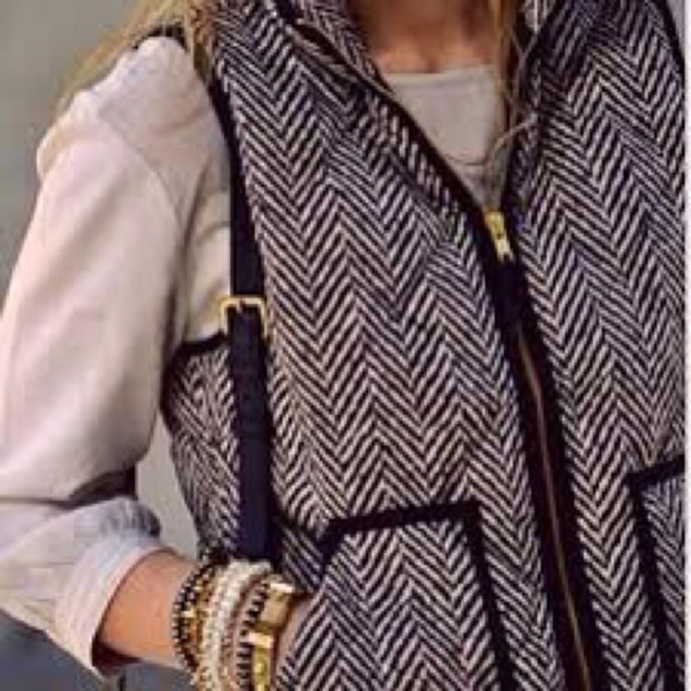 J. Crew Herringbone Vest Size Small